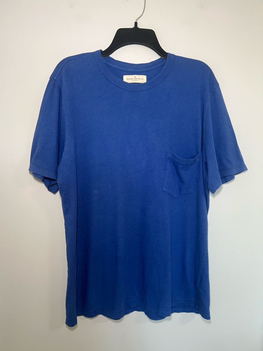 Imogene + Willie Blue Cotton Pocket Tee Size M